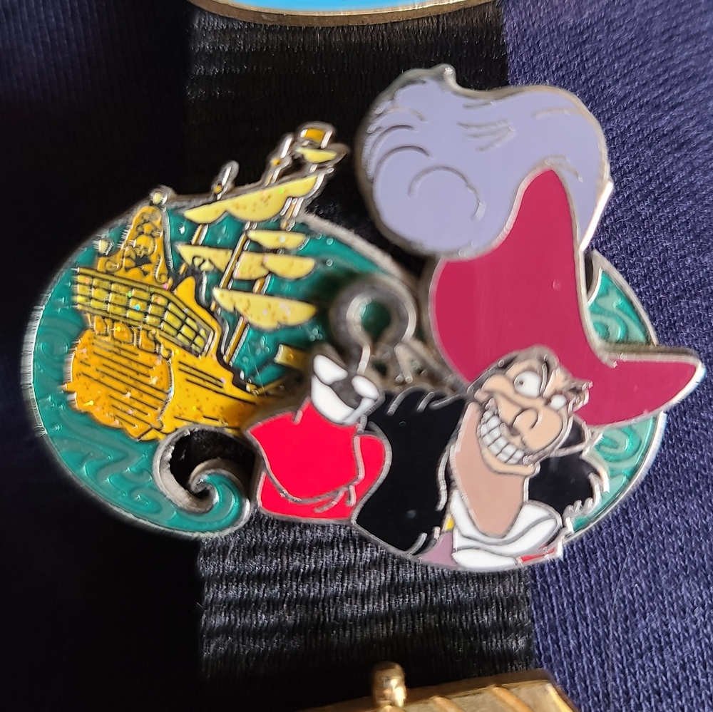 Disney Captain Hook Pin - Red, Yellow, Black, Silver